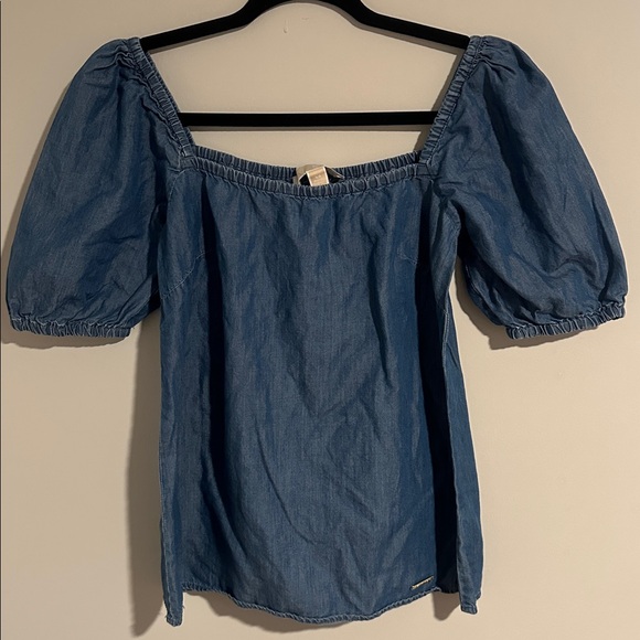 Michael Kors Puff Sleeve Off Shoulder Top - Picture 1 of 8